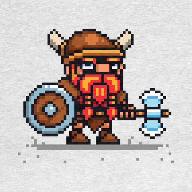 Chibi Viking pixel art by PXLFLX